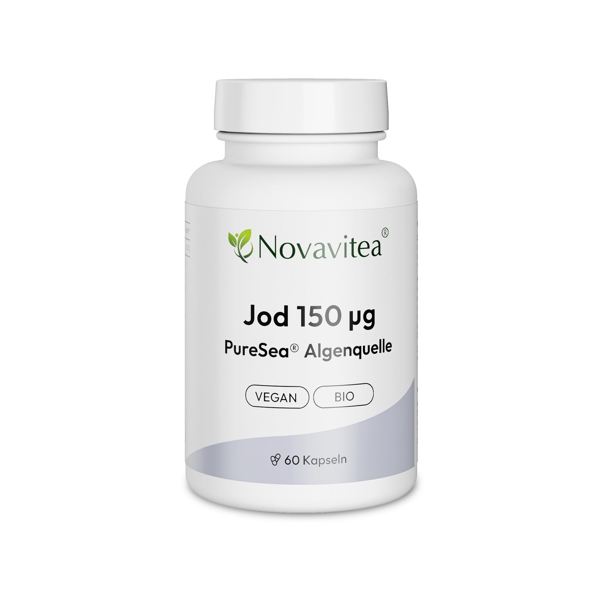 Jod 150 PureSea Algenquelle Bio Vegan Nahrungsergänzungsmittel Novavitea